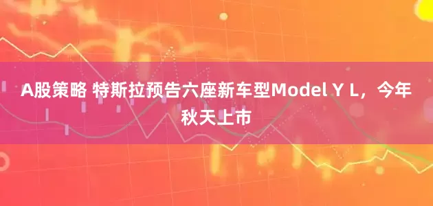 A股策略 特斯拉预告六座新车型Model Y L，今年秋天上市